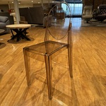 Set van 4 eetkamerstoelen, antraciet kunststof